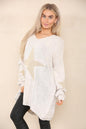 Italian Star Print Baggy Jumper Top