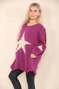 Italian Star Print Baggy Jumper Top