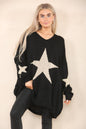 Italian Star Print Baggy Jumper Top