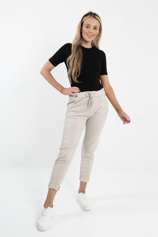 Womens Plain Magic Pants Italian Multi Colours