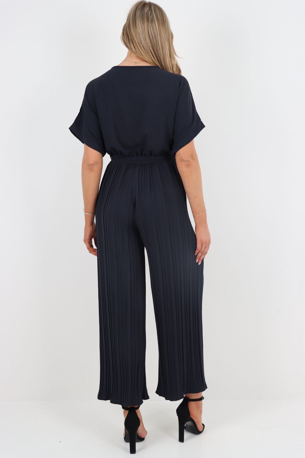 Italian Pleated Belted Jumpsuits