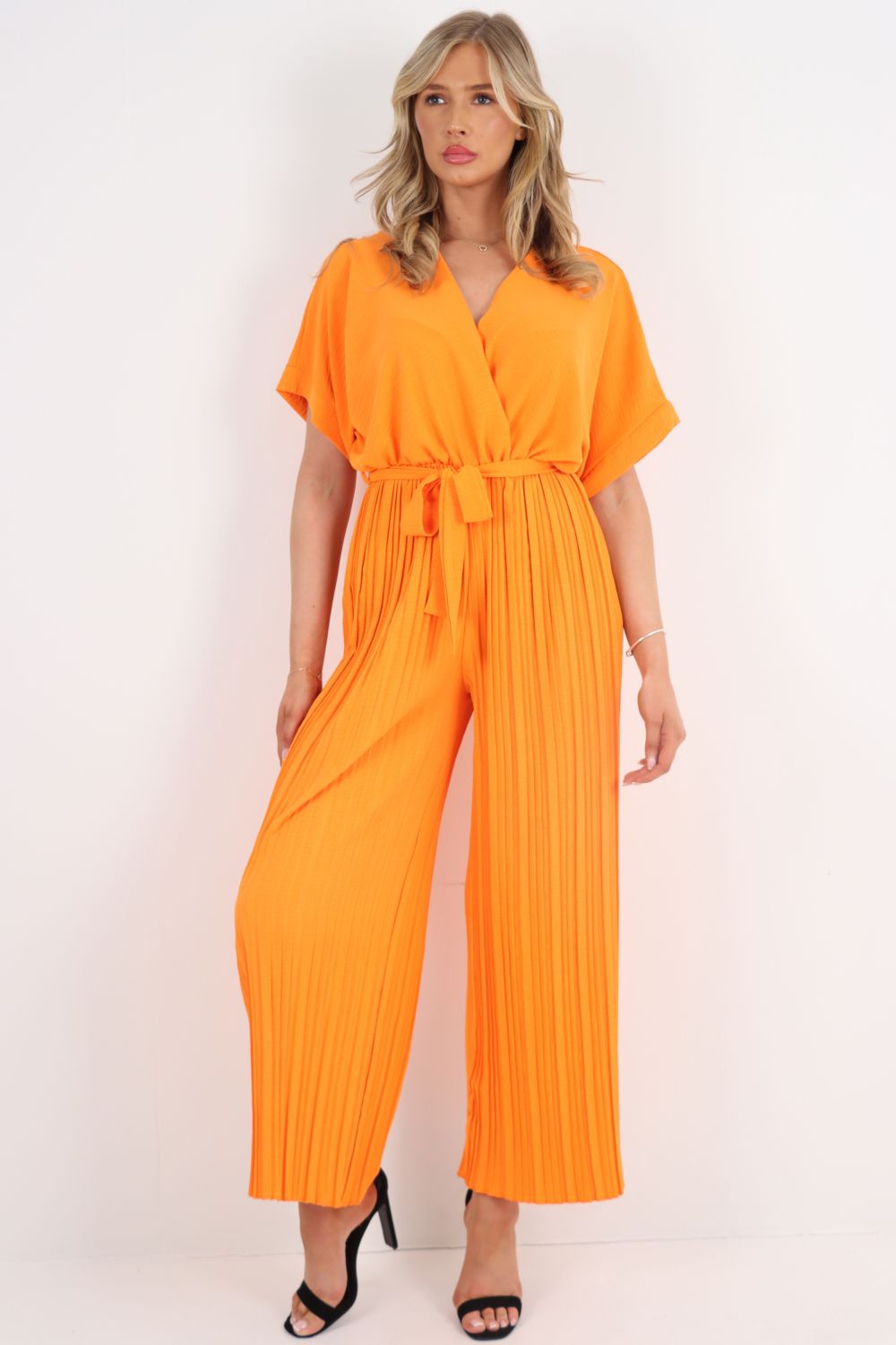 Italian Pleated Belted Jumpsuits