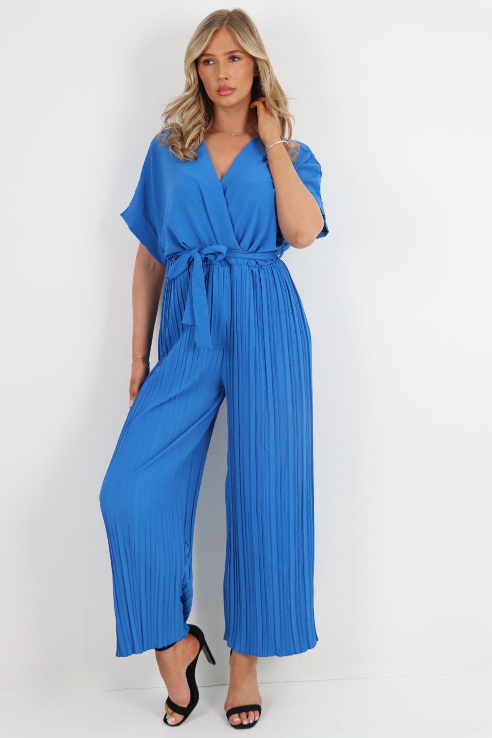 Italian Pleated Belted Jumpsuits