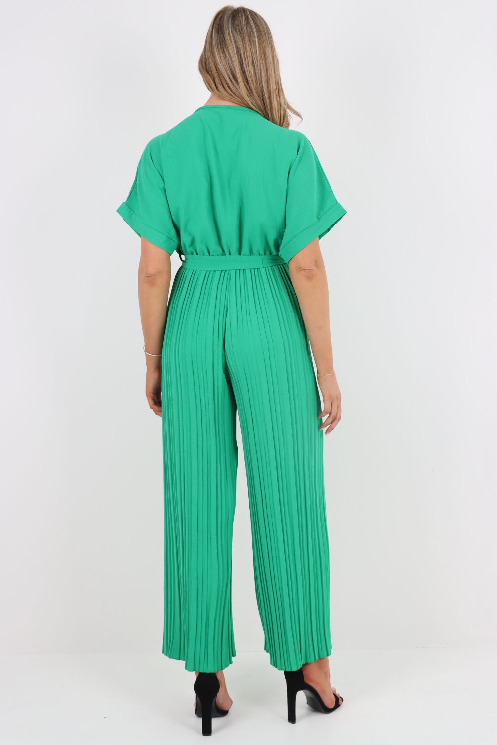 Italian Pleated Belted Jumpsuits