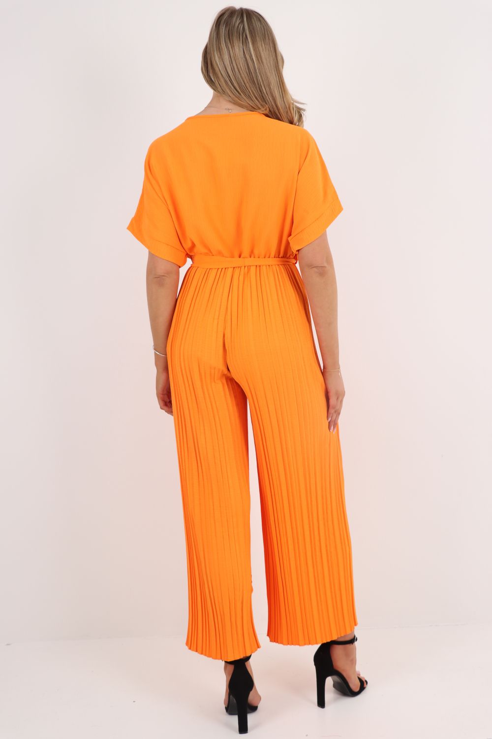 Italian Pleated Belted Jumpsuits