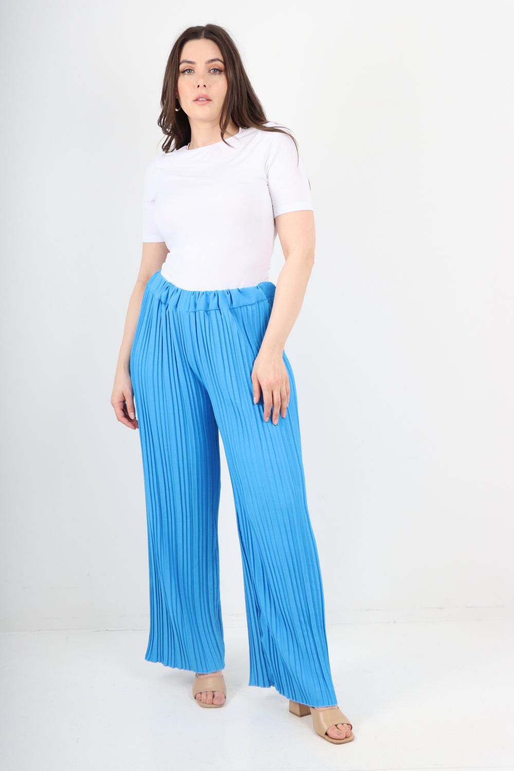 Italian Elasticated Waist Pleated Trouser
