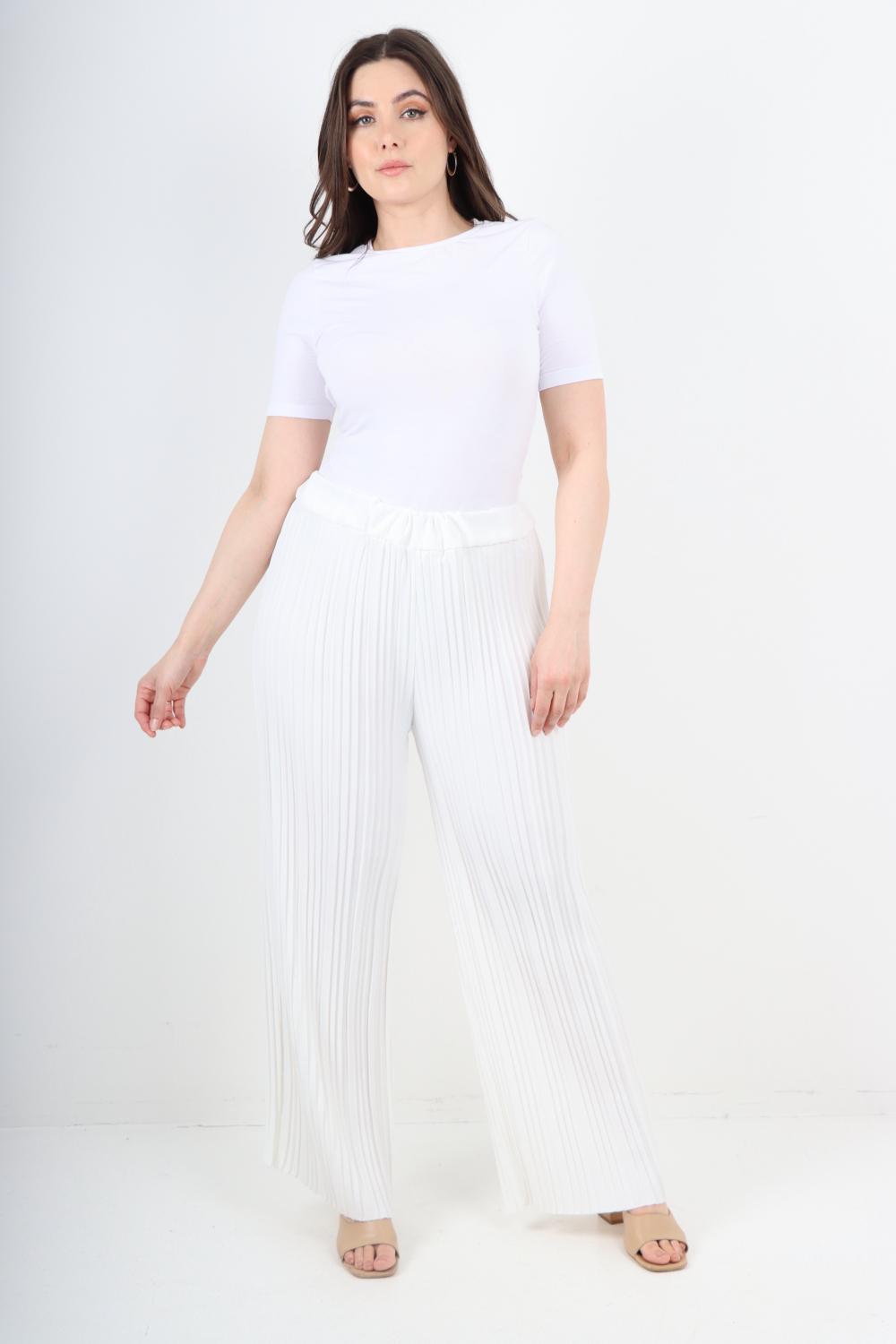 Italian Elasticated Waist Pleated Trouser