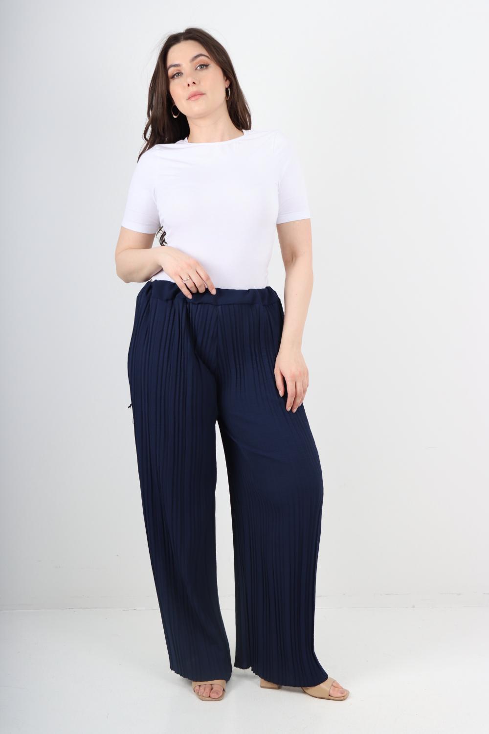 Italian Elasticated Waist Pleated Trouser