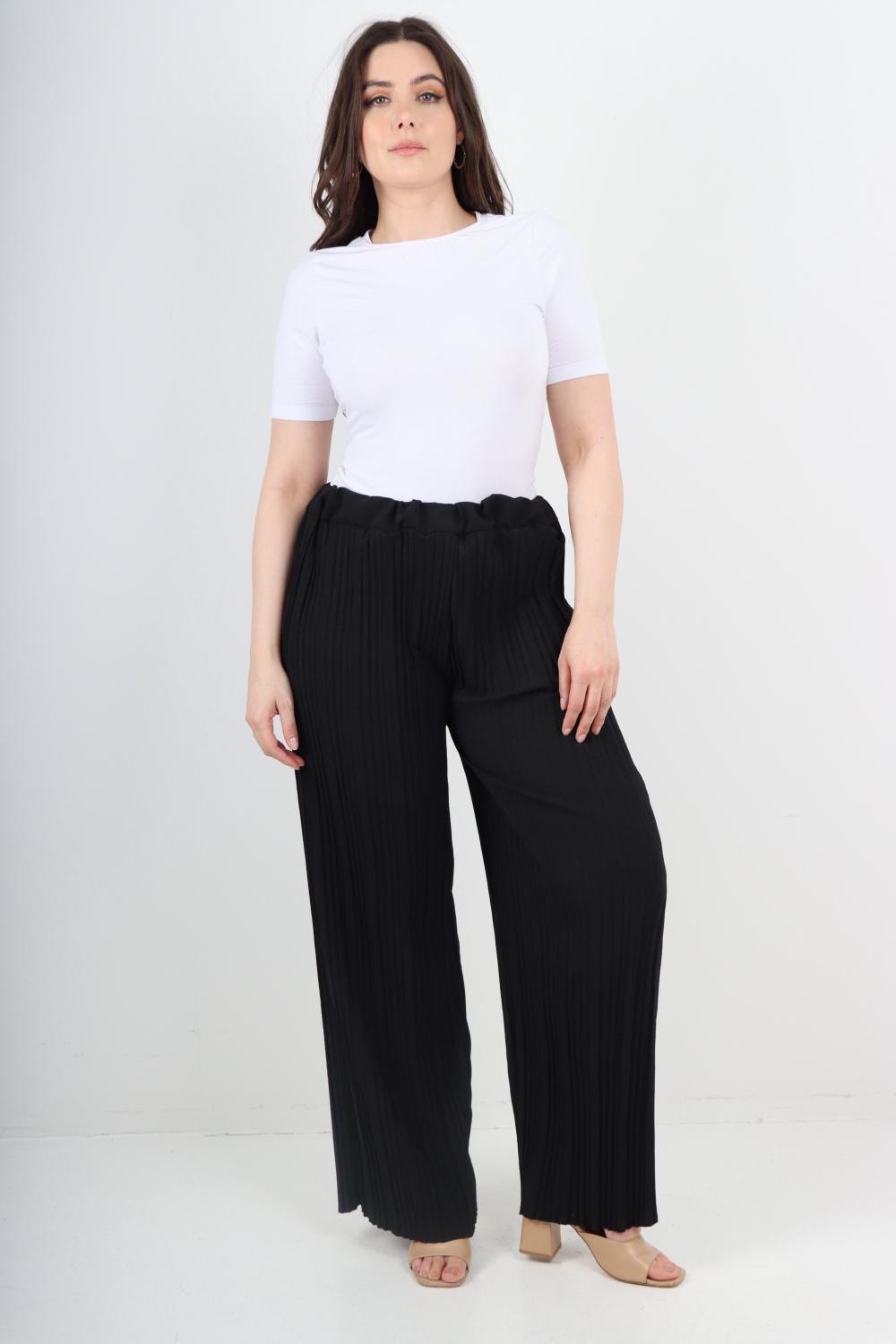 Italian Elasticated Waist Pleated Trouser