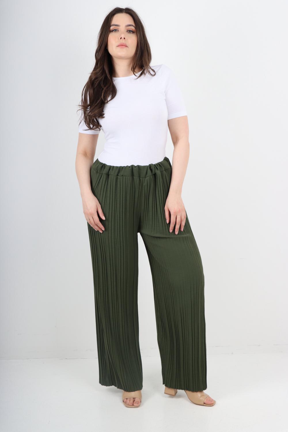 Italian Elasticated Waist Pleated Trouser
