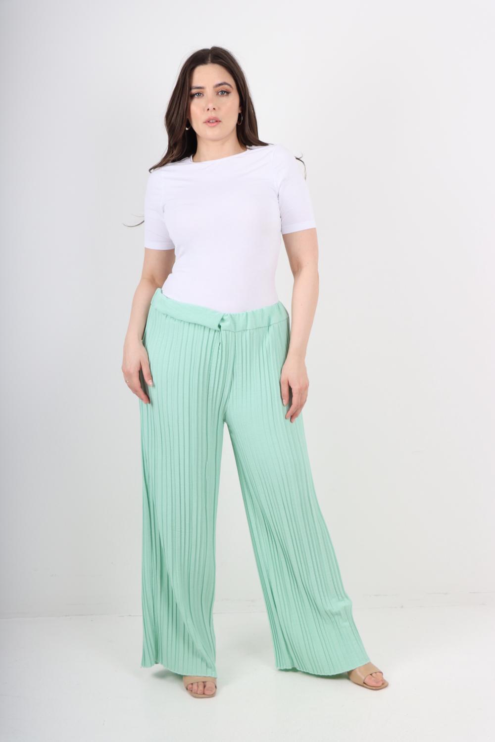 Italian Elasticated Waist Pleated Trouser