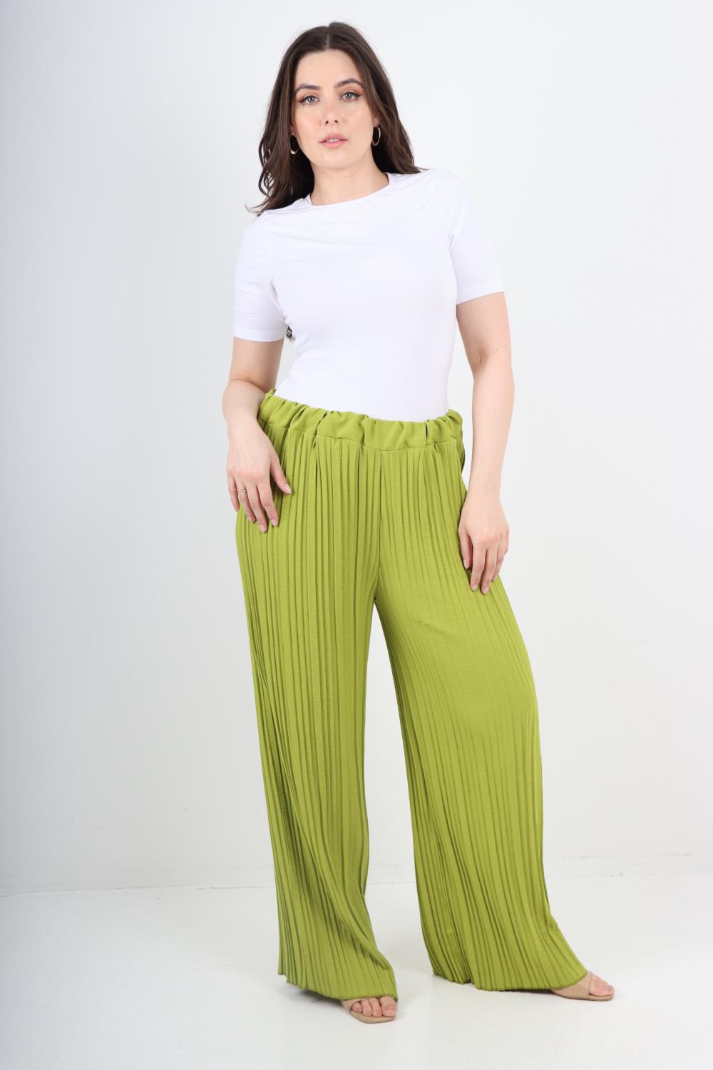 Italian Elasticated Waist Pleated Trouser
