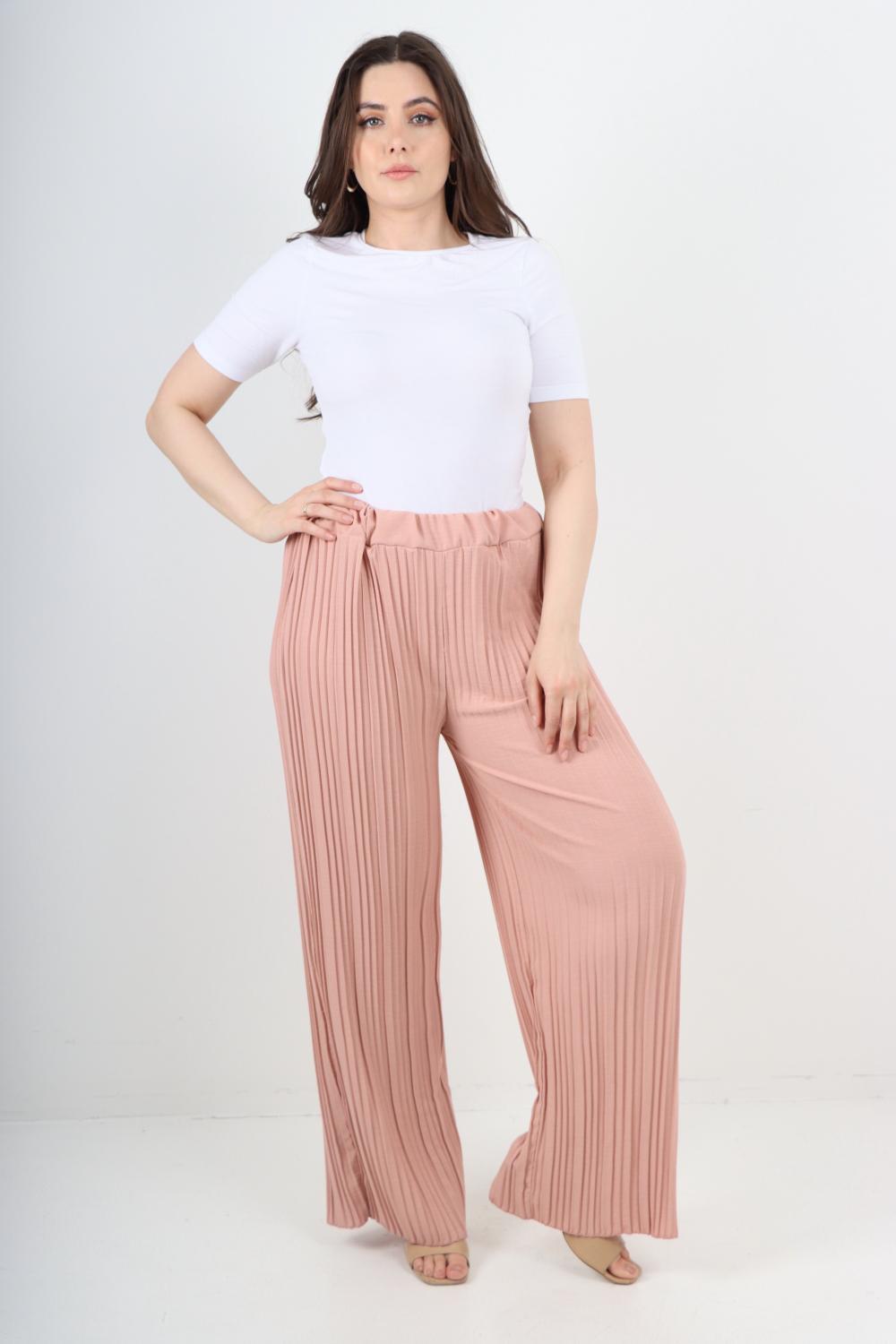Italian Elasticated Waist Pleated Trouser