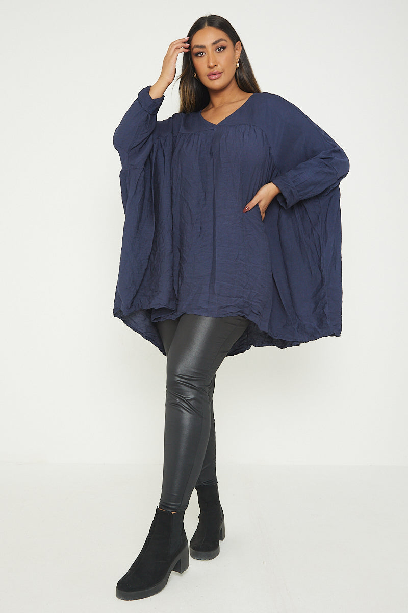 One Size V Neck Floaty Top
