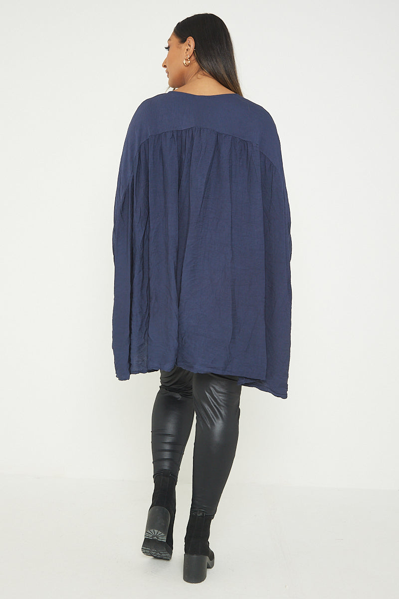 One Size V Neck Floaty Top