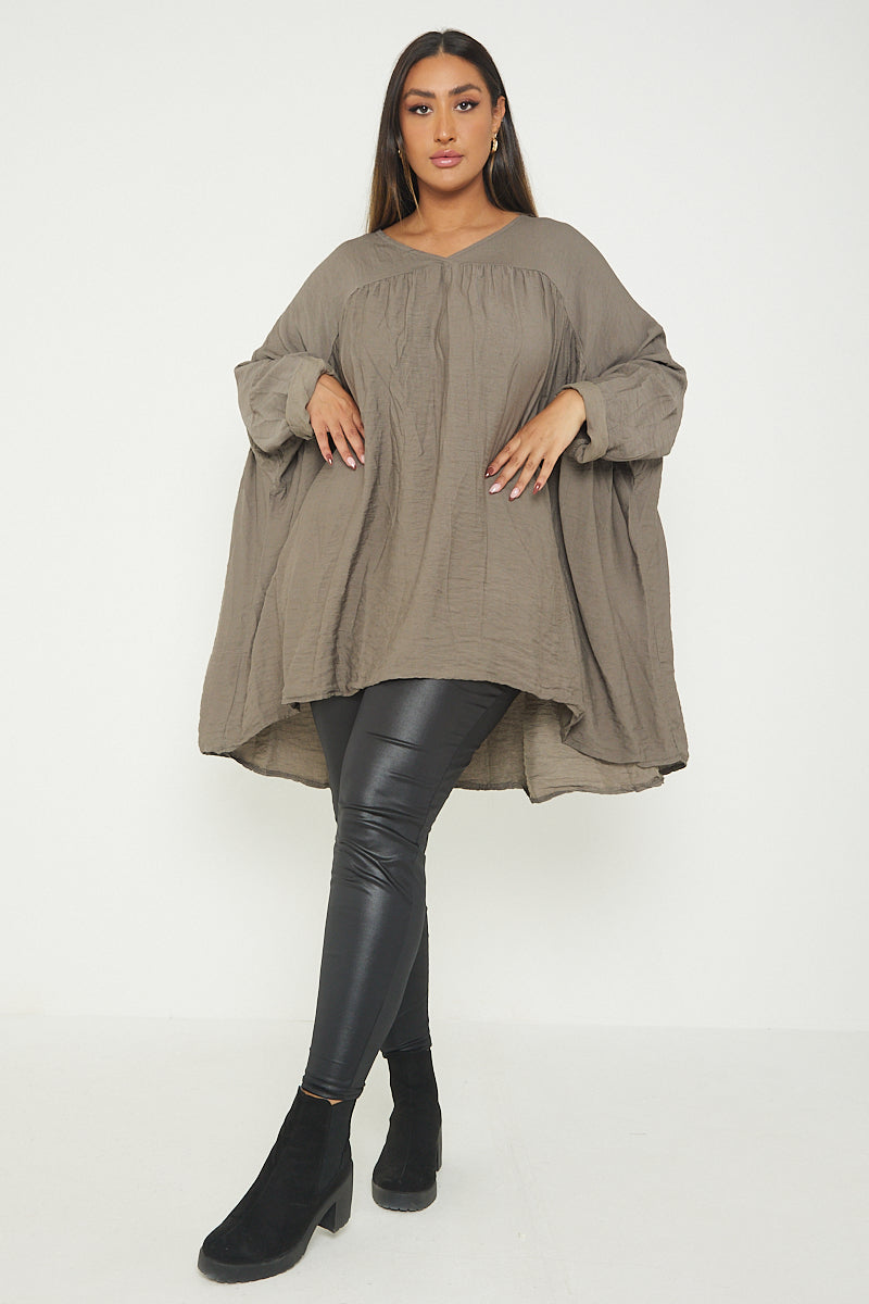 One Size V Neck Floaty Top