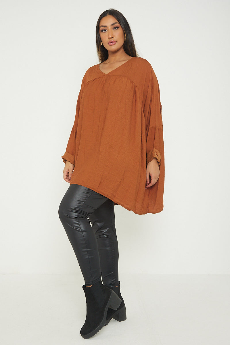 One Size V Neck Floaty Top