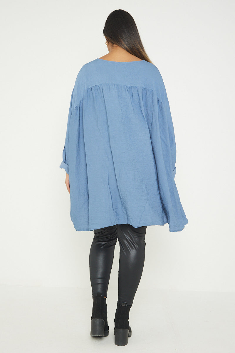 One Size V Neck Floaty Top