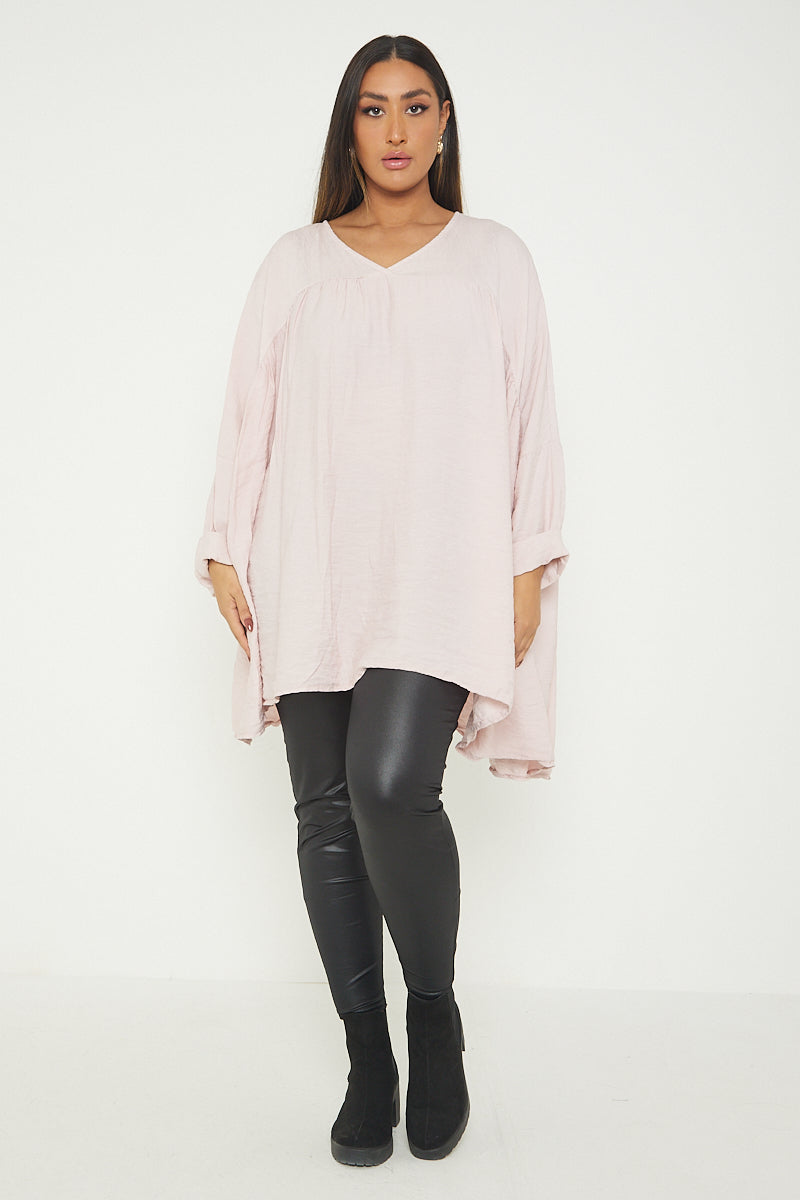 One Size V Neck Floaty Top