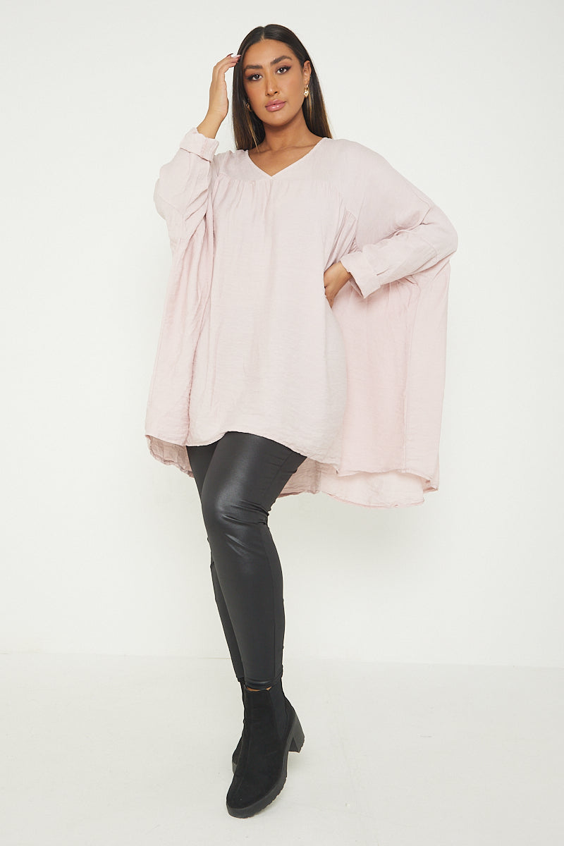 One Size V Neck Floaty Top
