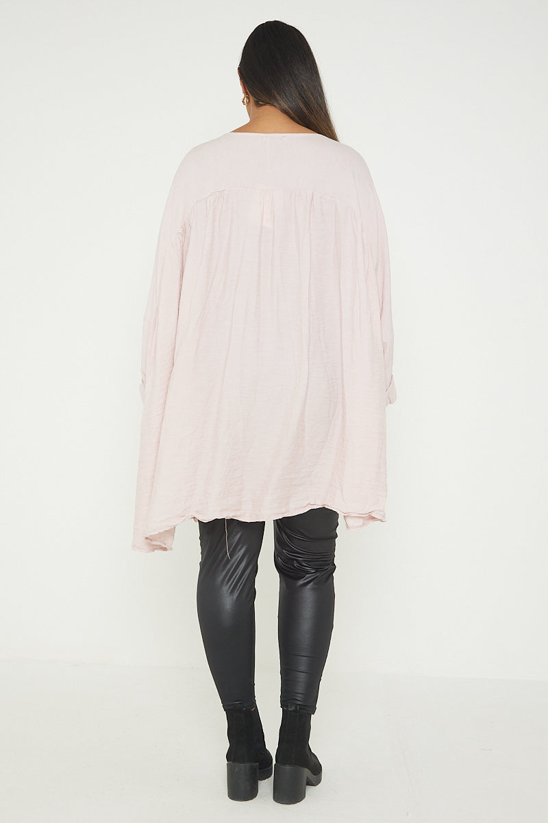 One Size V Neck Floaty Top