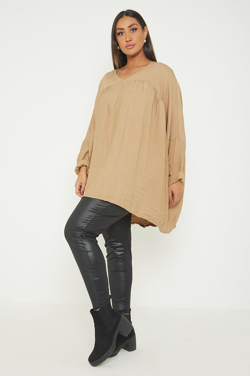 One Size V Neck Floaty Top