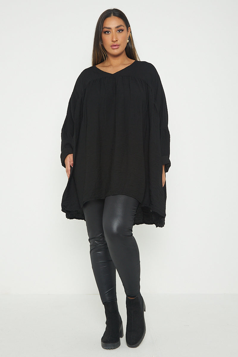 One Size V Neck Floaty Top