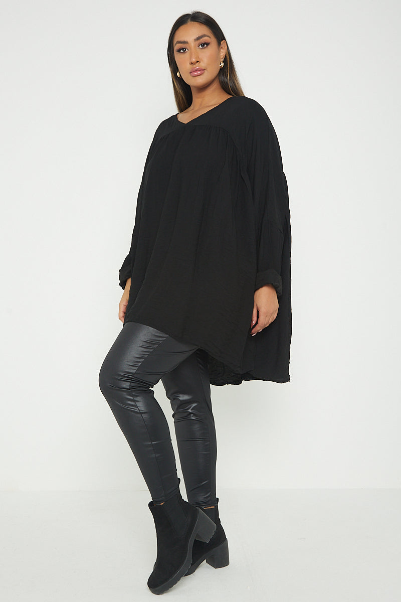 One Size V Neck Floaty Top