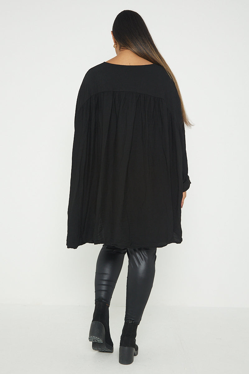 One Size V Neck Floaty Top