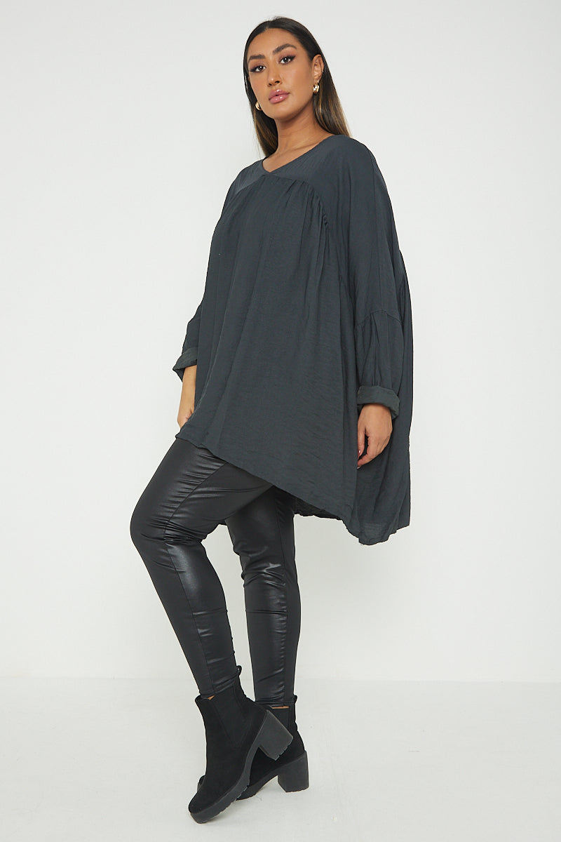 One Size V Neck Floaty Top