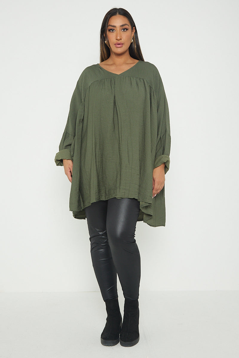 One Size V Neck Floaty Top