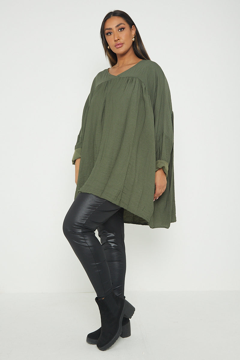 One Size V Neck Floaty Top
