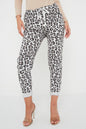 One Size Leopard Print Cuffed Trousers