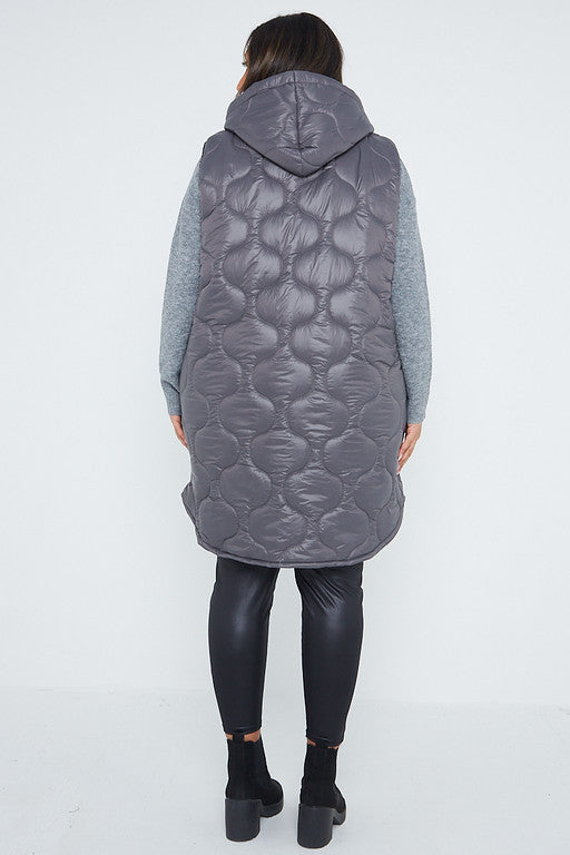 Hooded Puffer Padded Gilet