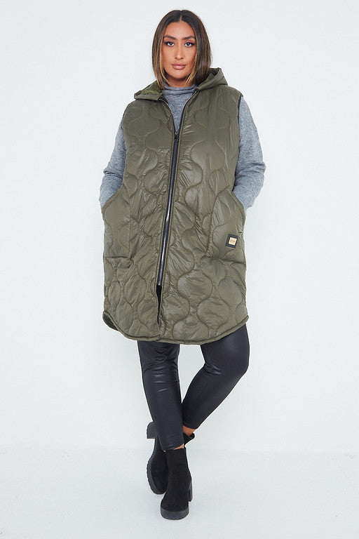 Hooded Puffer Padded Gilet