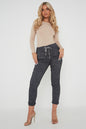 One Size Leopard Print Cuffed Trousers