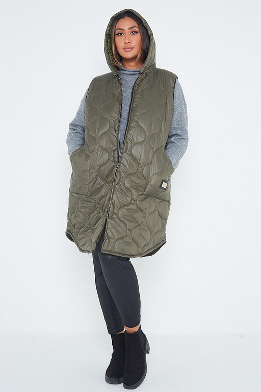 Hooded Puffer Padded Gilet