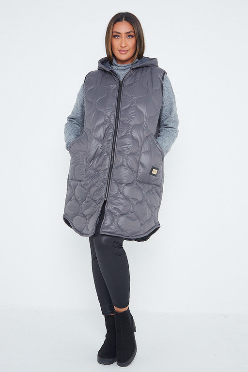 Hooded Puffer Padded Gilet