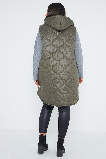 Hooded Puffer Padded Gilet