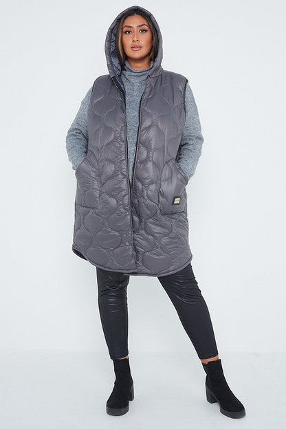 Hooded Puffer Padded Gilet