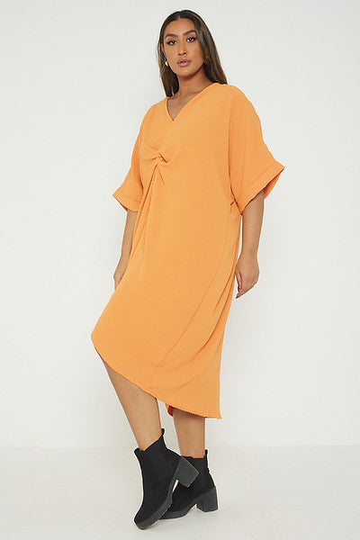 Missguided curve knot front midi dress sale
