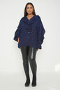 One Size Ruffle Detail Crinkle Lurex Shirt Blouse