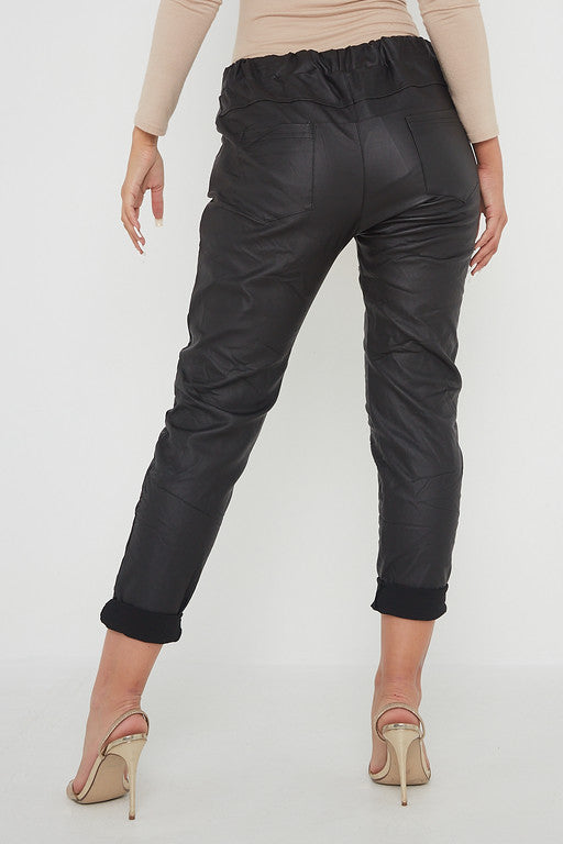 Wetlook Leather Stretch Pants