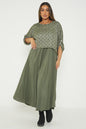 One Size Geo Print Jumper Top with Long Dress