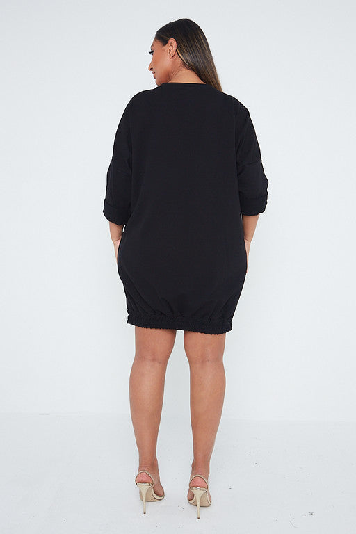One Size Merry Christmas Santa Design Jumper Dress