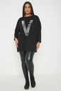 One Size V Print T-Shirt