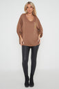 One Size 'V' Embellished V Neck Top